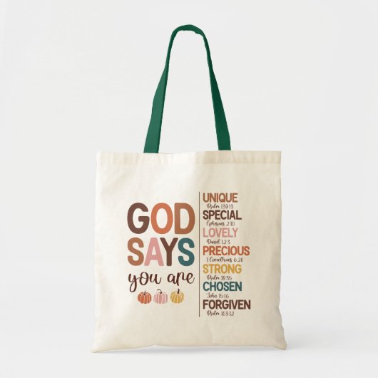 Tote Bag Citation chrétienne de Thanksgiving (Devant)
