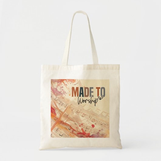 Tote Bag Citation chrétienne inspirée faite pour le culte (Devant)