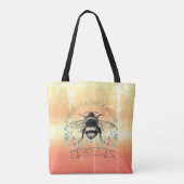 Tote Bag Citation d'abeilles de miel illustrée (Dos)