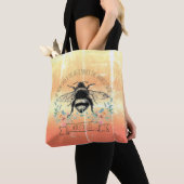 Tote Bag Citation d'abeilles de miel illustrée (De près)