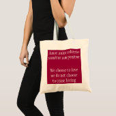 Tote Bag Citation d'amour (Devant (produit))