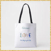Tote Bag Citation d'amour colorée