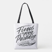 Tote Bag Citation de Beach Paradise (Dos)