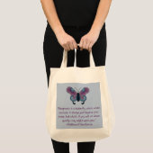 Tote Bag Citation de bonheur de papillon de Nathaniel (Devant (produit))