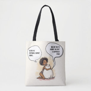 Tote Bag Citation de chat de soutien émotionnel introverti