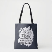 Tote Bag Citation de chat drôle de Splash blanc (Devant)