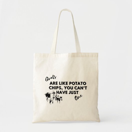 Tote Bag Citation de chèvre amusante : Les chèvres sont com (Devant)