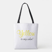 Tote Bag Citation de couleur jaune Script (Dos)