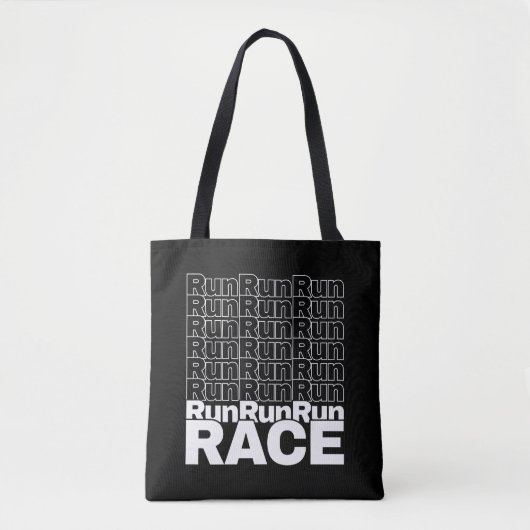 Tote Bag Citation de course en cours de course motivationne (Devant)
