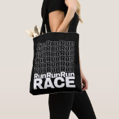 Tote Bag Citation de course en cours de course motivationne (De près)