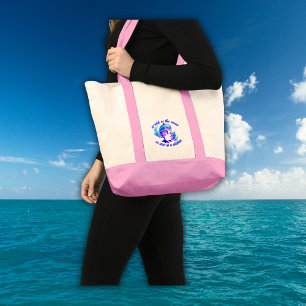 Tote Bag Citation de dauphins d'aquarelle  