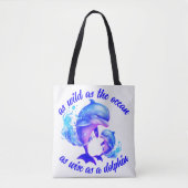 Tote Bag Citation de dauphins d'aquarelle | (Devant)