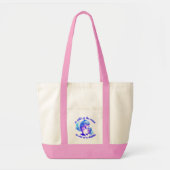 Tote Bag Citation de dauphins d'aquarelle | (Devant)