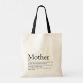Tote Bag Citation de définition de mère noire et blanche (Dos)