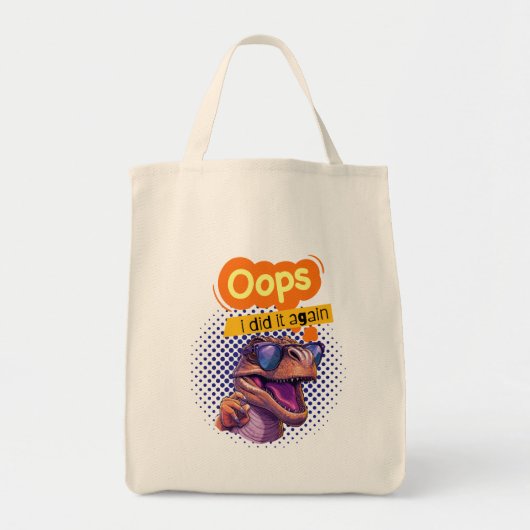 Tote Bag citation de dinosaure (Devant)