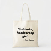 Tote Bag Citation de fierté et de préjudice II (Devant)
