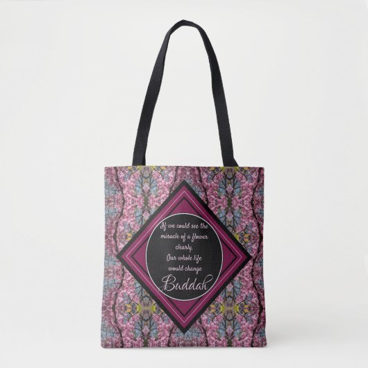 Tote Bag Citation de fleurs Budda Branches (Devant)