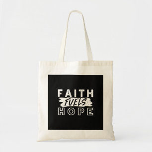 Tote Bag Citation de foi inspirante – La foi alimente l'esp