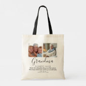 Tote Bag Citation de grand-mère, photo de script moderne (Dos)