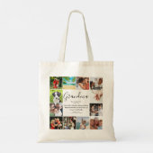 Tote Bag Citation de grand-mère, script moderne, 12 photos (Dos)