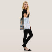 Tote Bag Citation de Jane Austen (Bleu) (Sur le modèle)