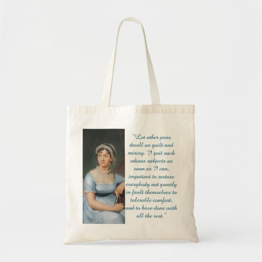 Tote Bag Citation de Jane Austen (Bleu) (Devant)