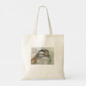 Tote Bag Citation de la Bible Sparrow à suivre Aquarelle (Dos)