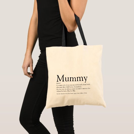 Tote Bag Citation de la meilleure définition de maman du mo (Devant (produit))