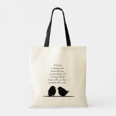 Tote Bag Citation de l'ami Chanson dans votre coeur et les  (Dos)