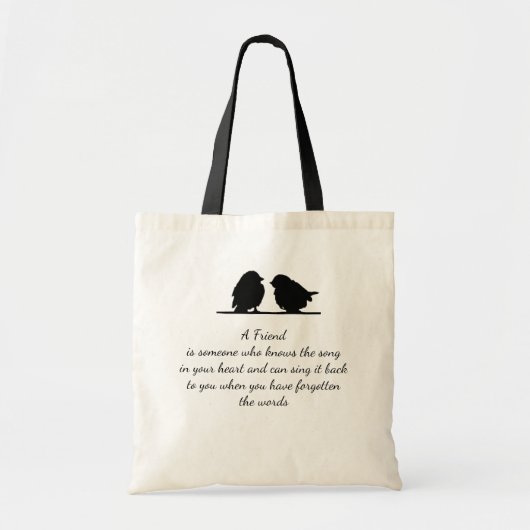 Tote Bag Citation de l'ami Chanson dans votre coeur et les (Devant)