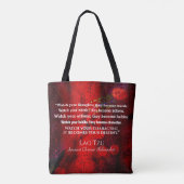Tote Bag Citation de l'ancien philosophe chinois (Dos)