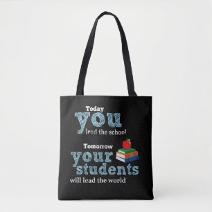 Tote Bag Citation de l'enseignant typographie
