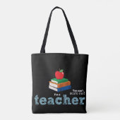 Tote Bag Citation de l'enseignant typographie (Dos)