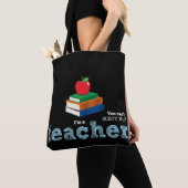 Tote Bag Citation de l'enseignant typographie (De près)