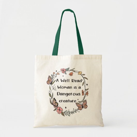 Tote Bag Citation de livres et de lecture (Devant)