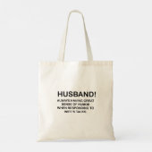 Tote Bag Citation de mari Hubby drôle Mari (Dos)