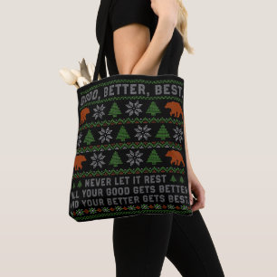 Tote Bag Citation de Noël « Good Better Best Never Let It R