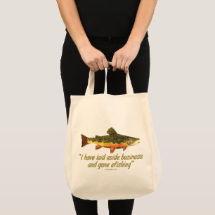 Tote Bag Citation de pêche d'Izaak Walton