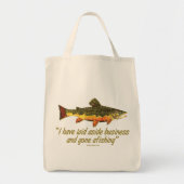 Tote Bag Citation de pêche Izaak Walton (Devant)