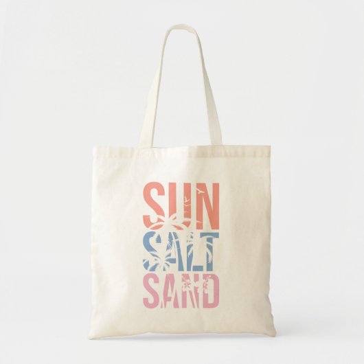 Tote Bag Citation de plage d'été de sable de soleil (Devant)