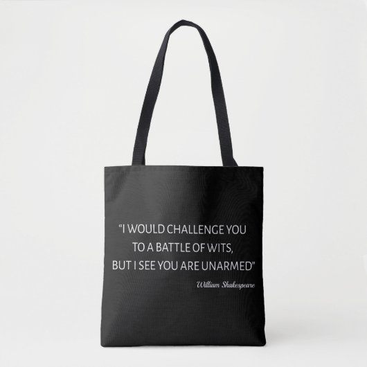 Tote Bag Citation De Shakespeare - Bataille De Wits (Devant)