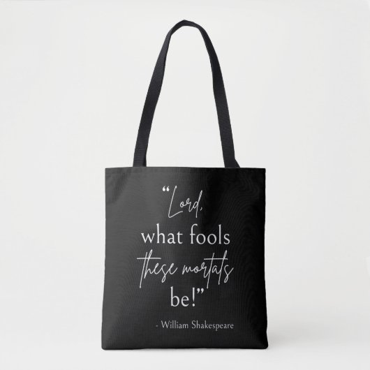 Tote Bag Citation de Shakespeare - Mal mortels II (Devant)