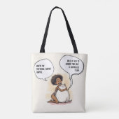 Tote Bag Citation de soutien émotionnel pour chat introvert (Dos)