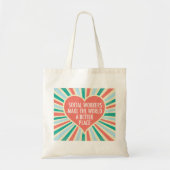 Tote Bag Citation de travail social inspirationnel Coeur Co (Devant)