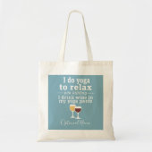Tote Bag Citation de vin amusant - Je bois du vin dans un p (Devant)