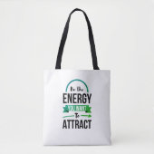 Tote Bag Citation d'énergie positive Turquoise verte (Devant)