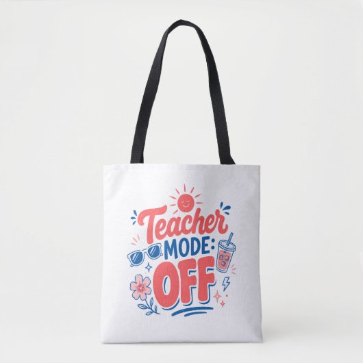 Tote Bag Citation d'enseignant drôle d'été (Devant)