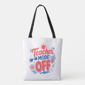 Tote Bag Citation d'enseignant drôle d'été (Dos)