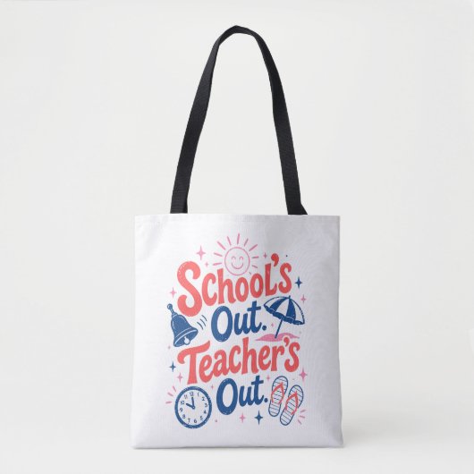 Tote Bag Citation d'enseignant drôle d'été (Devant)