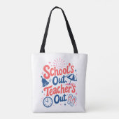 Tote Bag Citation d'enseignant drôle d'été (Dos)